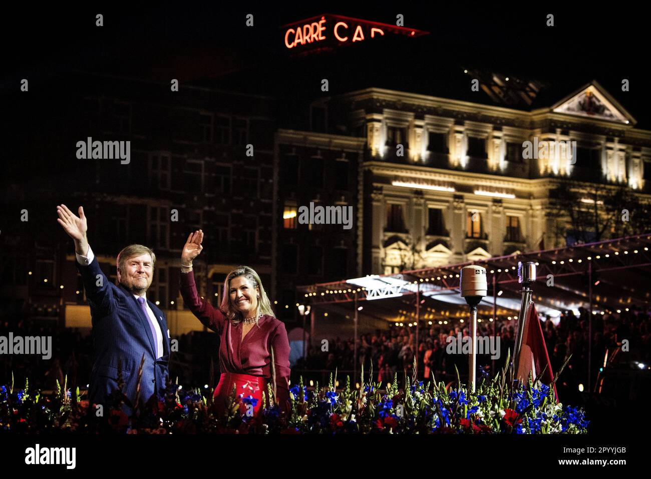 AMSTERDAM - King Willem-Alexander and Queen Maxima during the May 5 ...