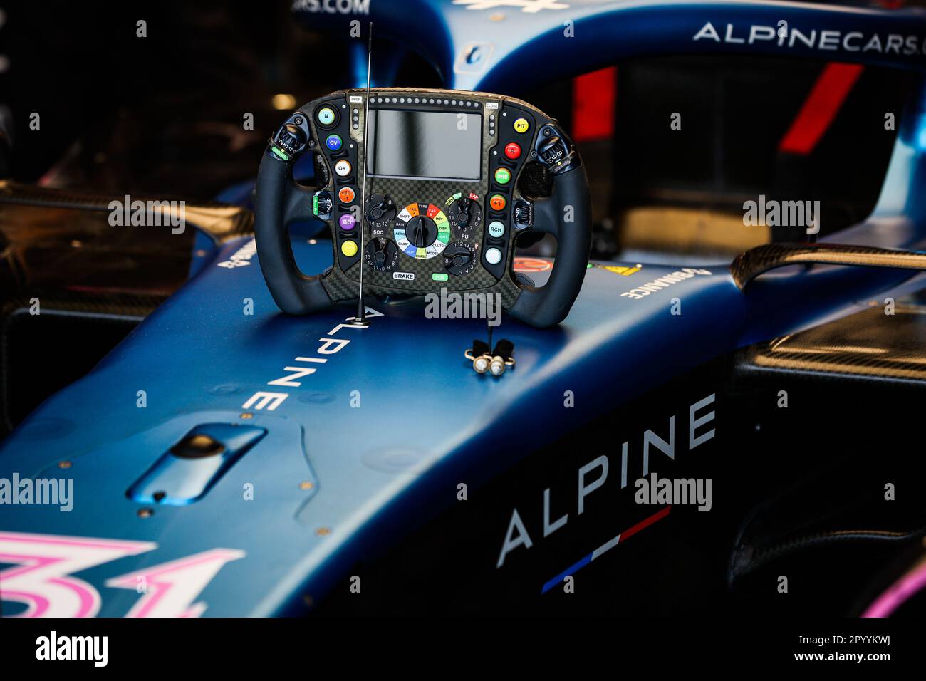 Alpine F1 Team A523, mechanical detail steering wheel, volant, during the  Formula 1 Crypto.com Miami Grand Prix 2023, 5th round of the 2023 Formula  One World Championship from May 05 to 07,