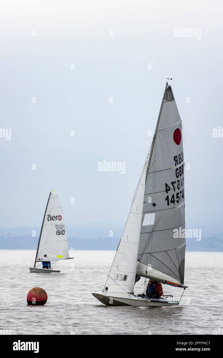 Sailing in the Bristol channel Stock Photo Alamy