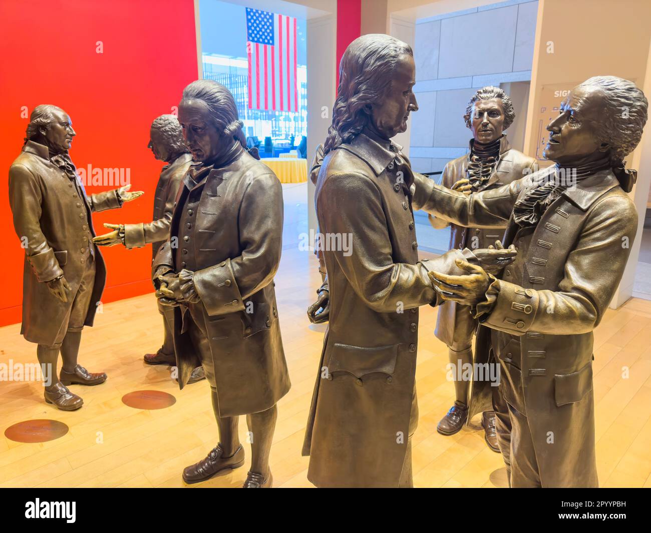 Signers Hall in the National Constitution Center in Philadelphia PA Stock Photo