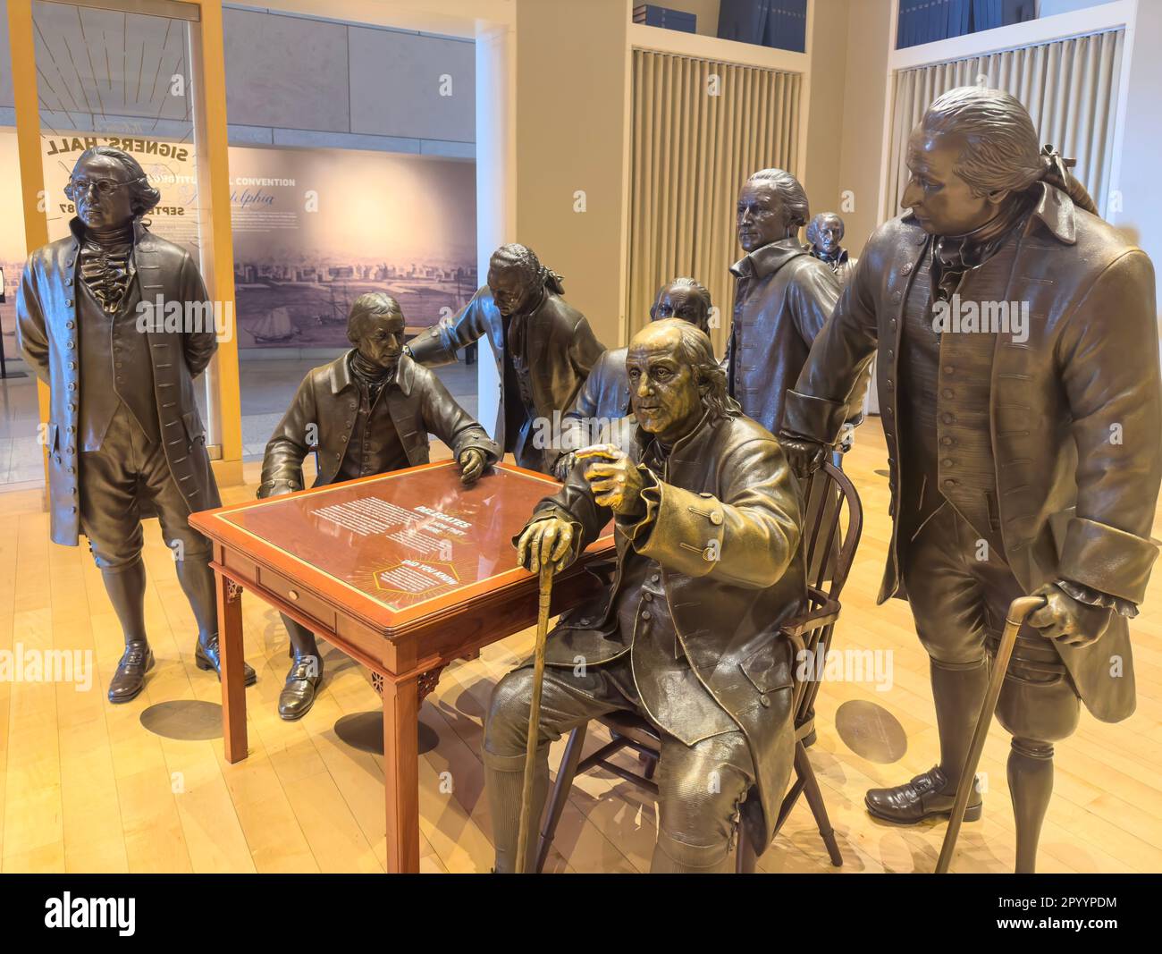 Signers Hall in the National Constitution Center in Philadelphia PA Stock Photo