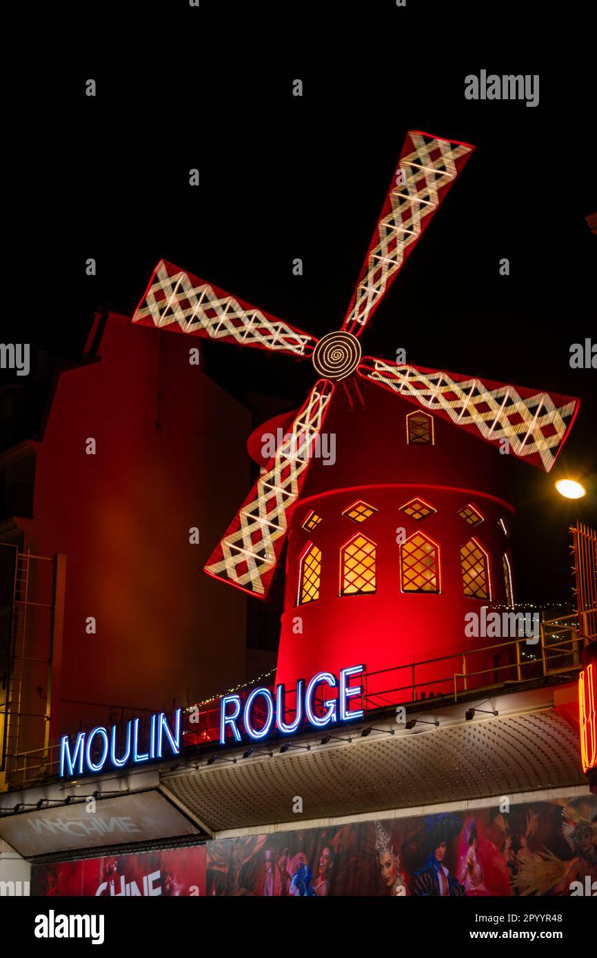 Moulin rouge the famous cabaret and the birthplace of the can can