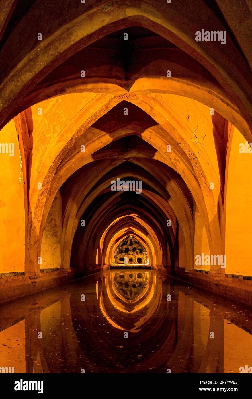 The 15th century Alcazar of Seville palace in Sevilla, Spain