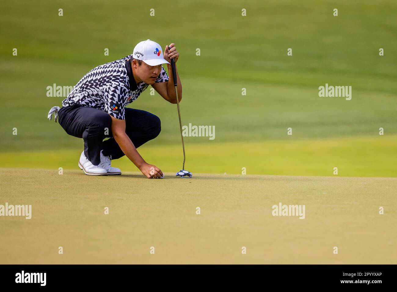 May 5, 2023 K.H. Lee on the 5th green during the second round of the