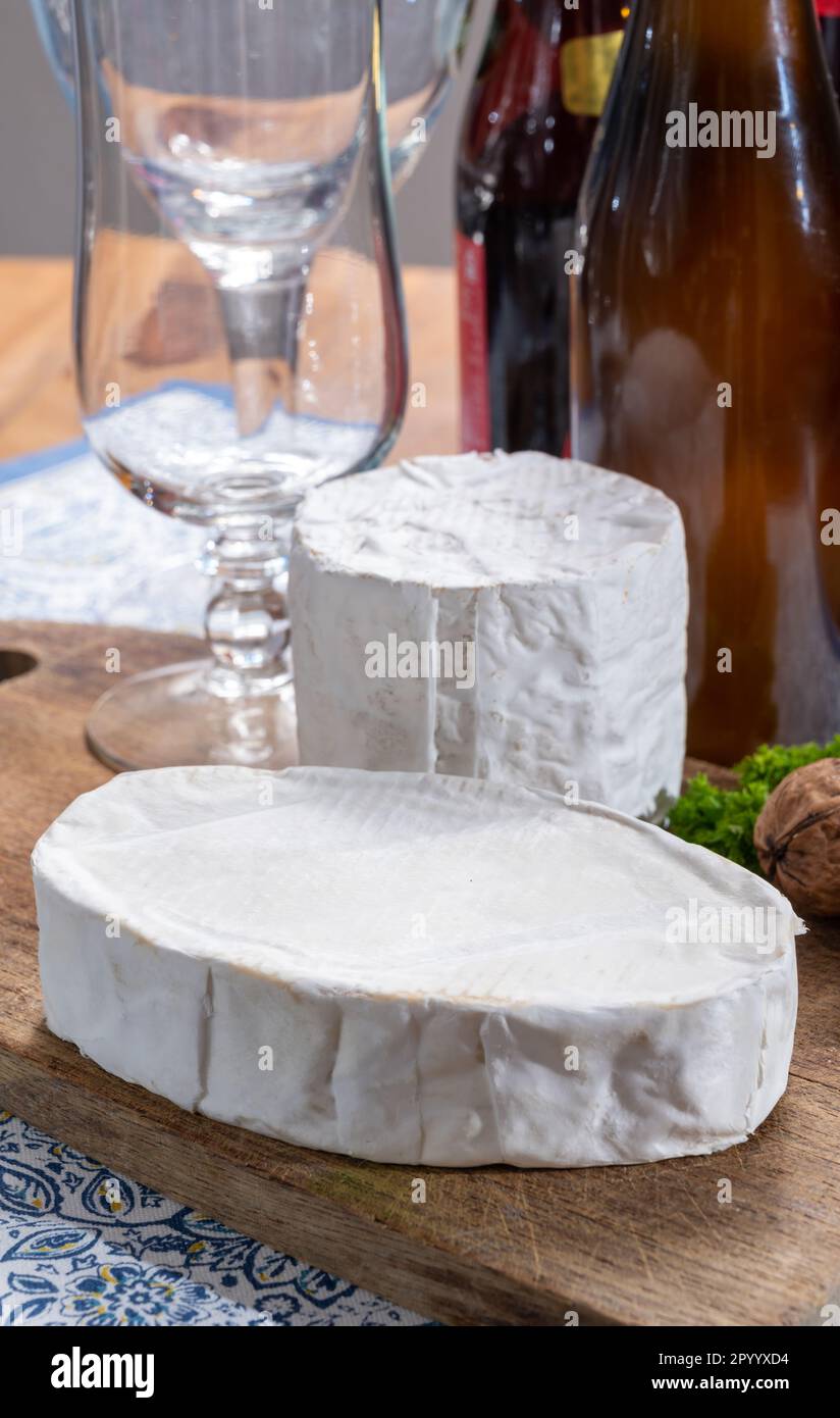 Belgian white mold soft cow milk cheeses Bouquet des Moines and creamy ...