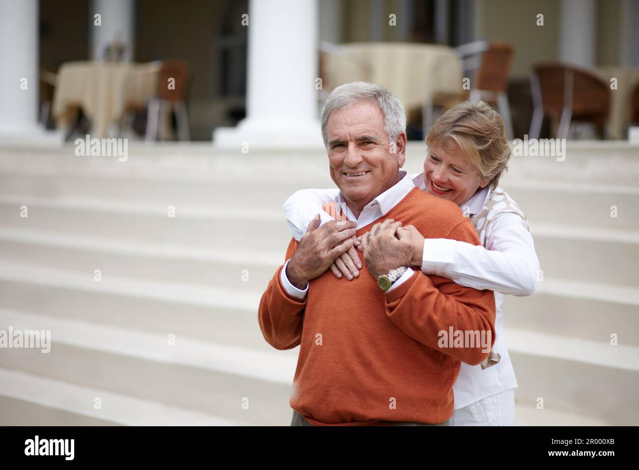 Their love grows with each passing year. an affectionate senior couple on vacation. Stock Photo