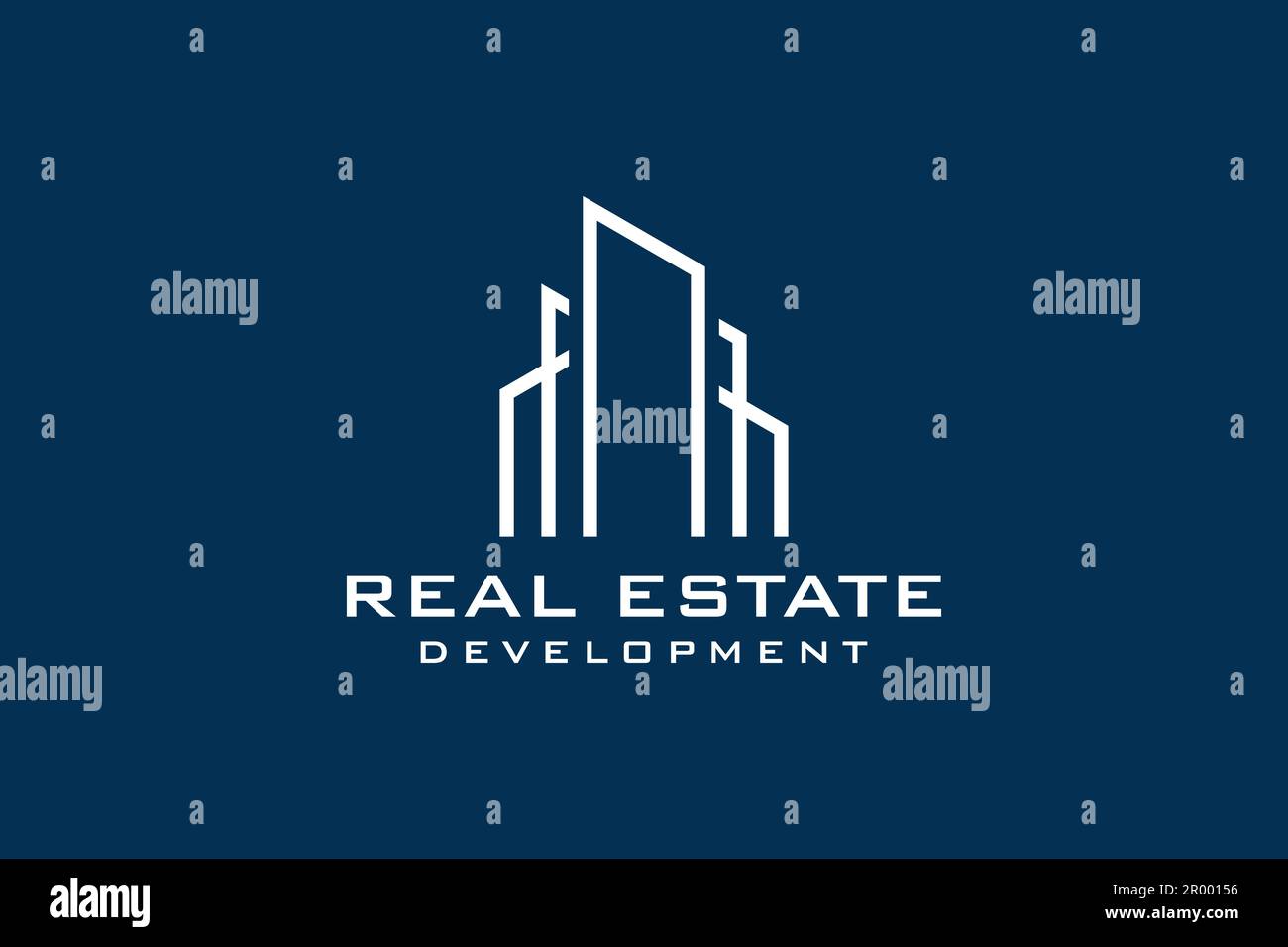 Rn Design Letter N for Real Estate Remodeling Logo. Construction Architecture ...