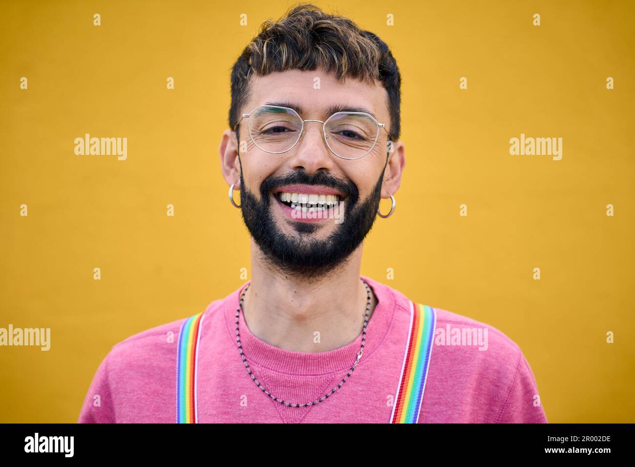 Close up gay man smiling hi-res stock photography and images - Alamy