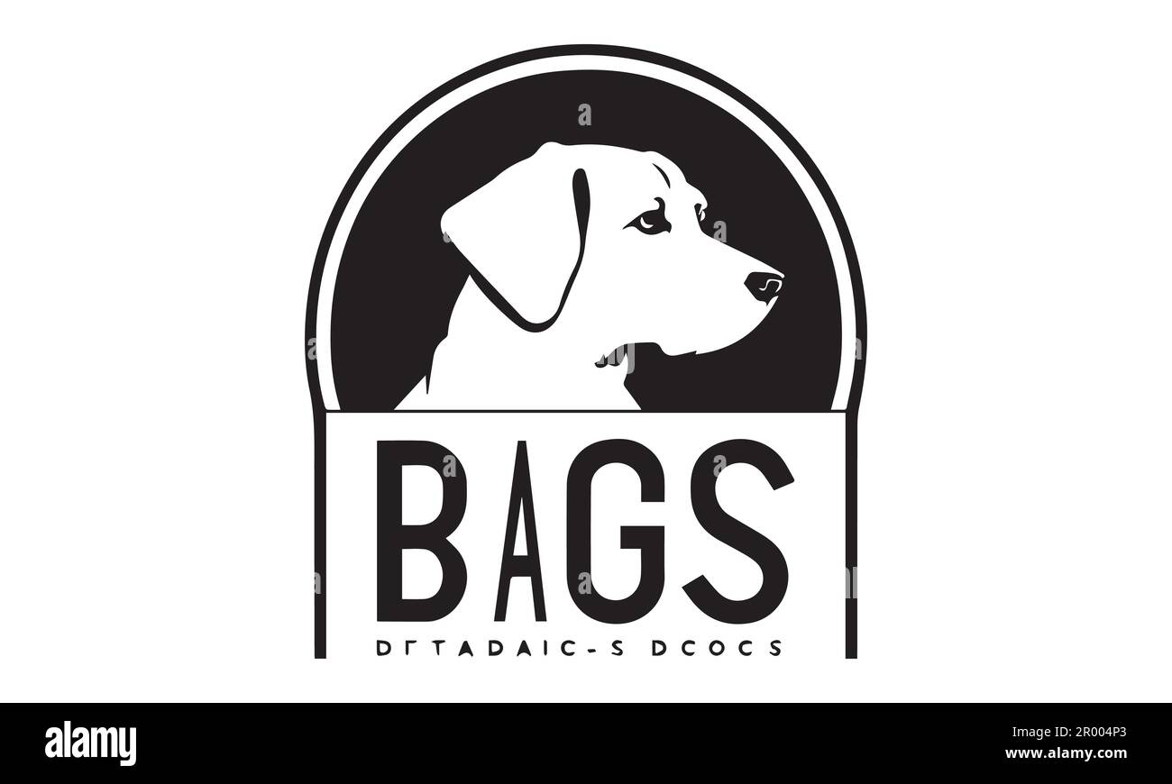 Doggy bags flat logo design and dog symbol icon design Stock Vector ...