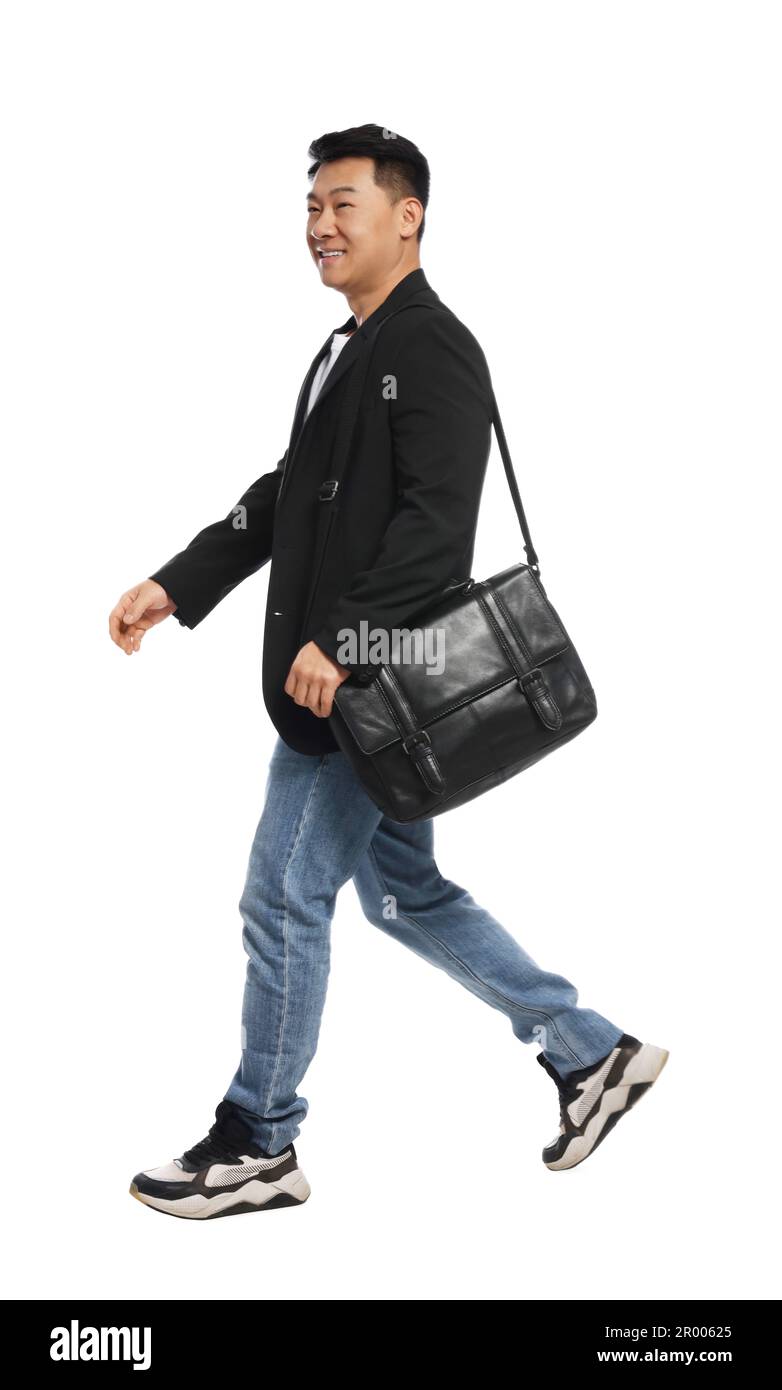 Man walking profile full body hi-res stock photography and images - Alamy