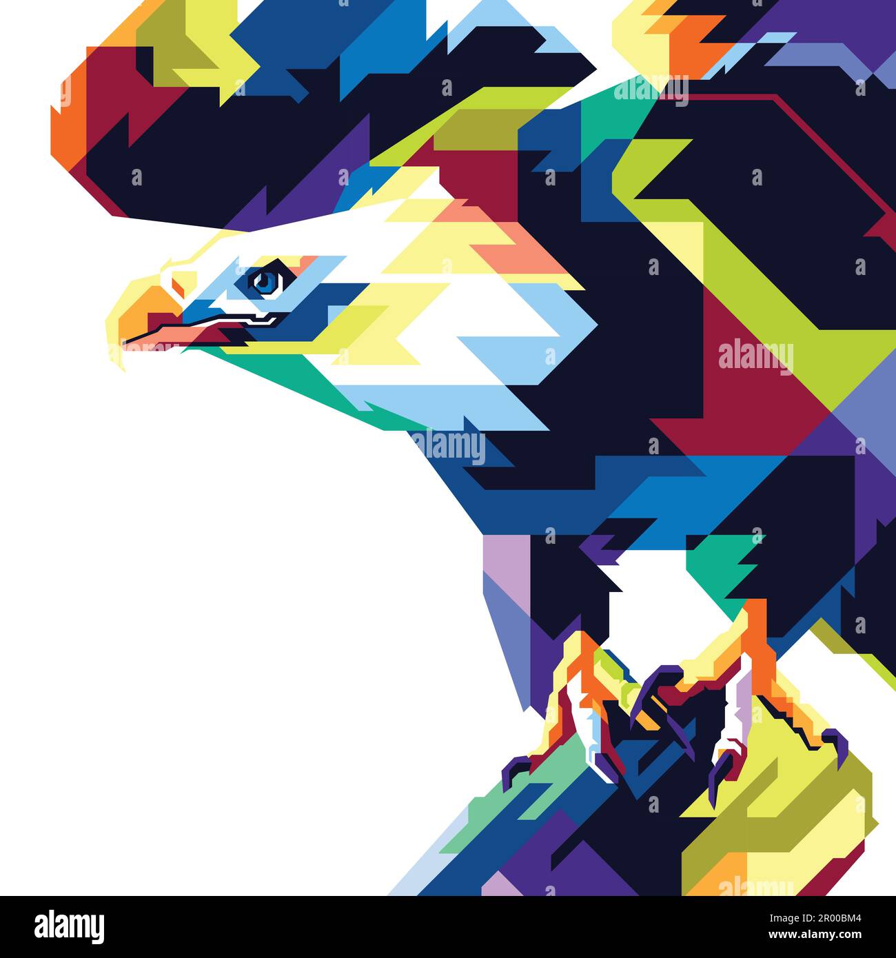colorful eagle in pop art style Stock Vector