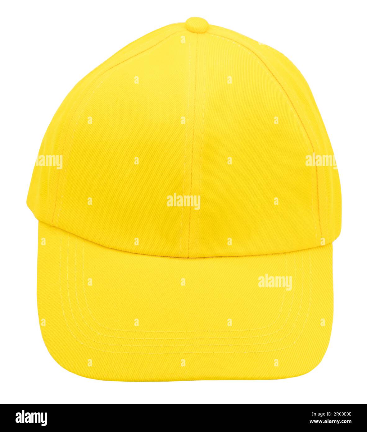 Yellow cap isolated on white background Stock Photo