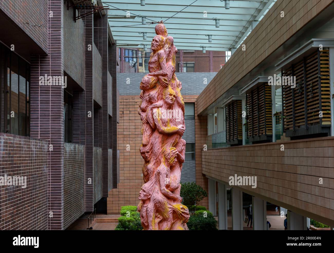Hong Kong, China. 22nd Oct, 2021. Archival photo of Danish artist Jens Galschiot's "Pillar of Shame" at Hong Kong University Pok Fu Lam Hong Kong. The sculpture is a memorial to the 1989 Tiananmen Square massacre. The sculpture, removed from display in 2021, was seized 5th May 2023 by The National Security Department of the Hong Kong Police citing 'incitement to subversion' while executing a search warrant. Credit: Jayne Russell/Alamy Live News Stock Photo
