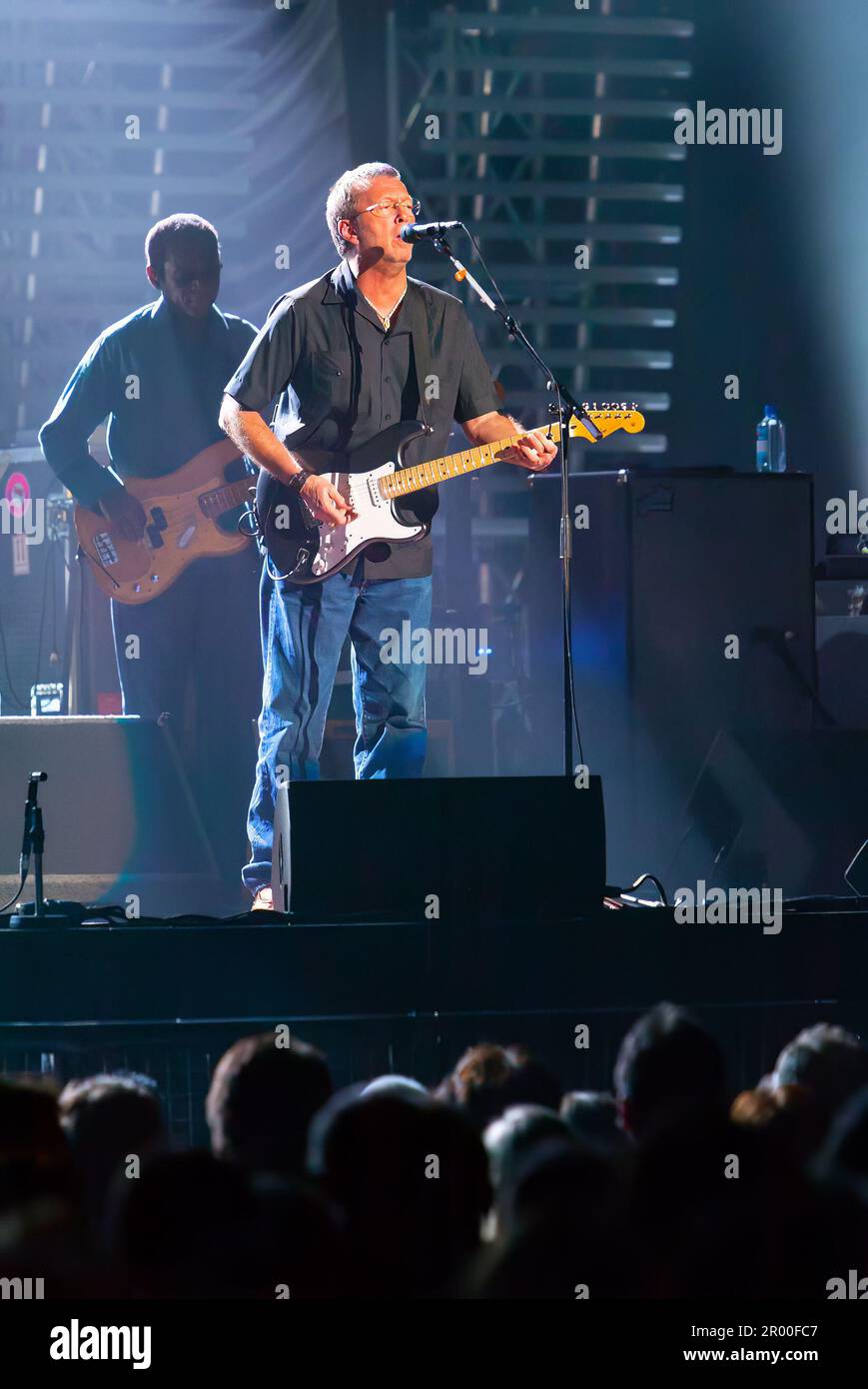 Eric Clapton and his band performing live in concert in Sydney