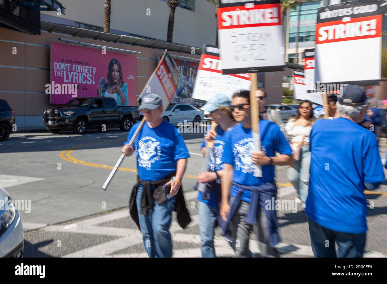 Writers Strike Picketing at Fox Studios Stock Photo Alamy