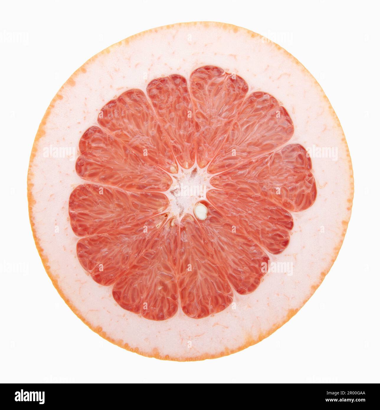 Grapefruit sliced isolated on white background Stock Photo