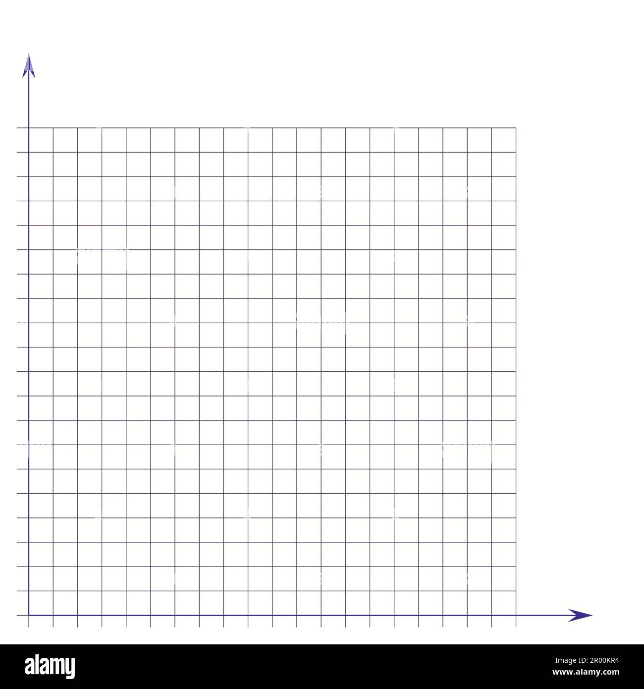 Grid paper. Mathematical graph. Cartesian coordinate system with x-axis ...