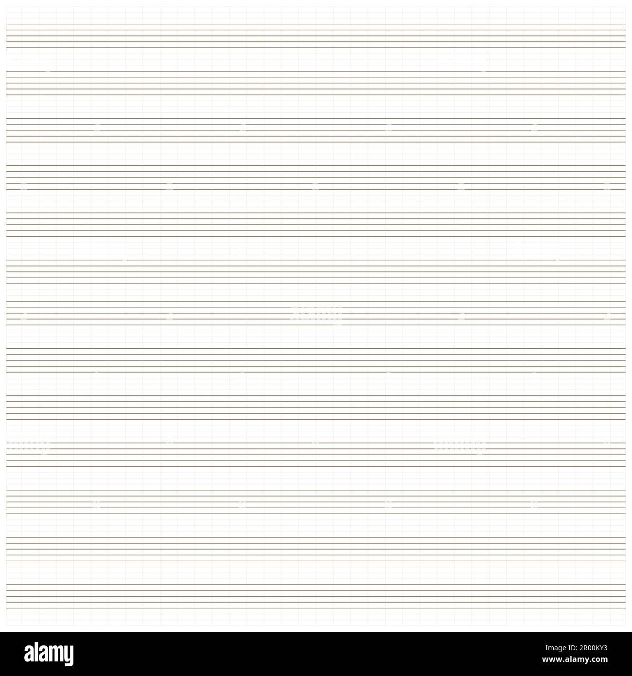 Graph paper. Printable grid paper with stave on a white background. A