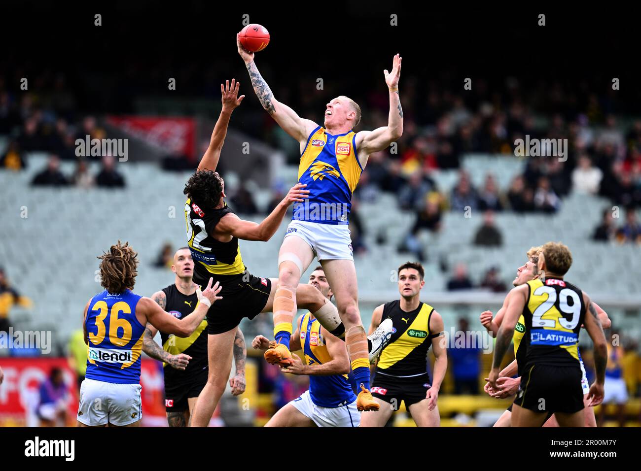 Bailey Williams of West Coast during the AFL Round 8 match between the ...