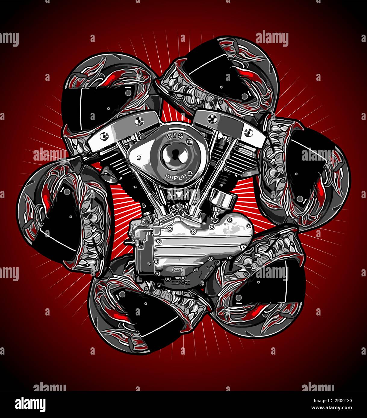 v-twin vector template Stock Vector Image & Art - Alamy