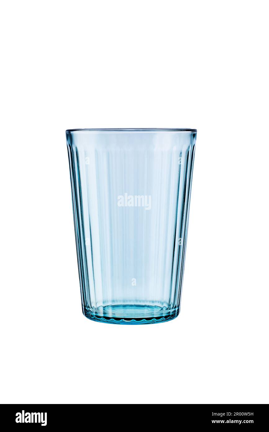 Empty water crystal glass, studio isolated on white background Stock Photo