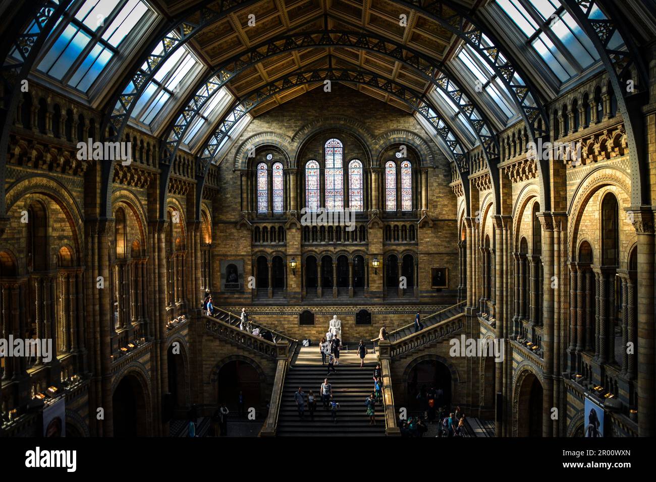 The Main Hall of the Natural History Museum of London, UK Stock Photo