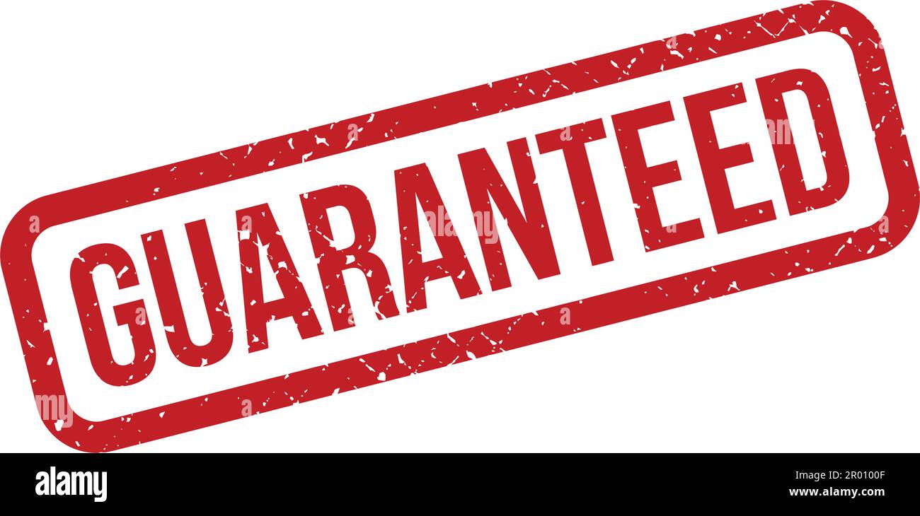Red Grunge Guaranteed Rubber Stamp Isolated On White Background Stock ...