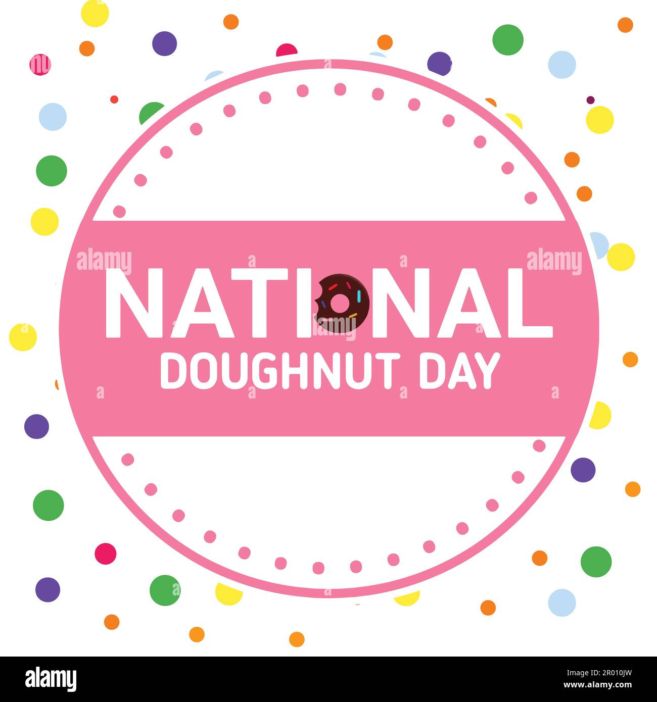 National Doughnut Day. Holiday concept. Template for background, banner