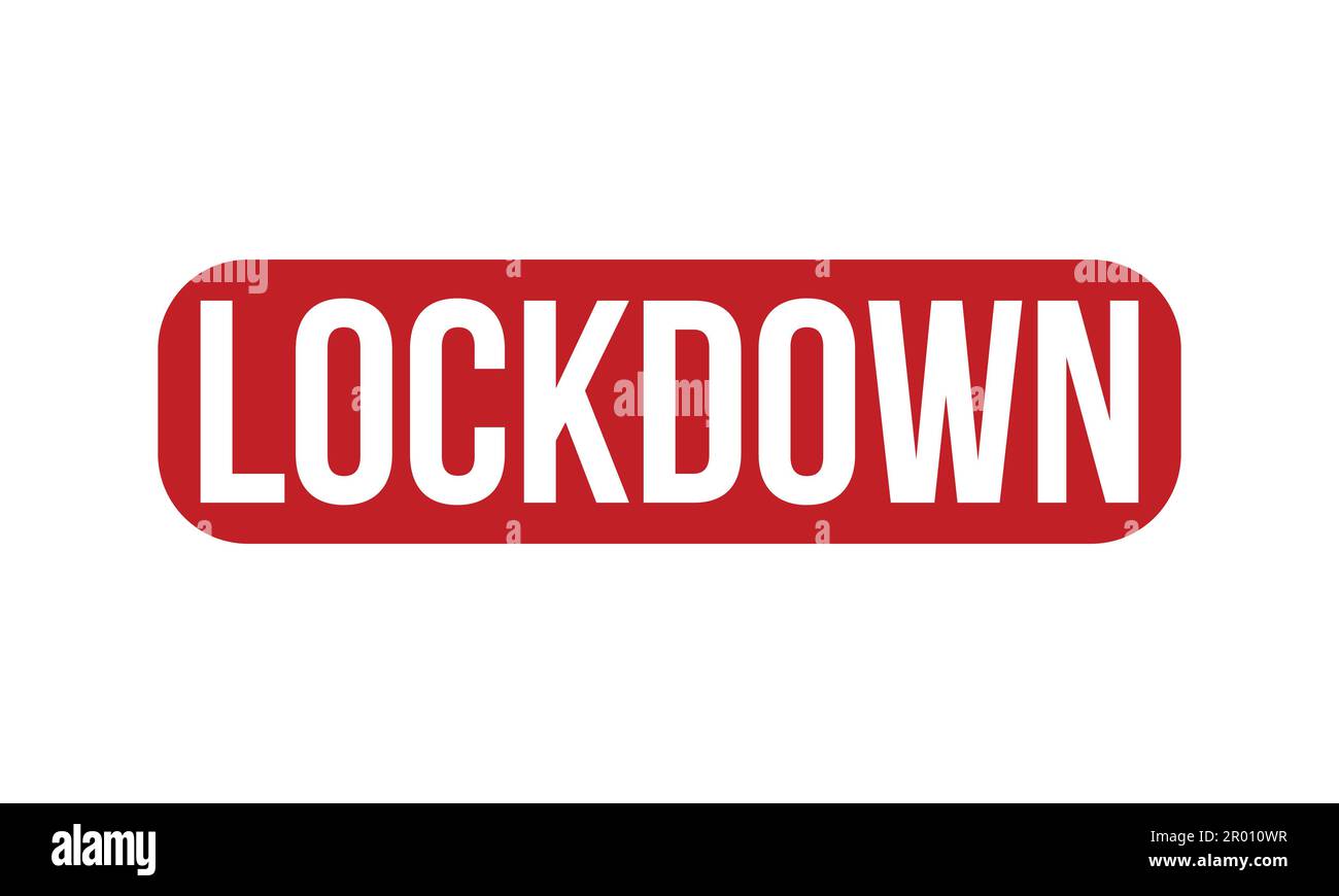 Lockdown Rubber Stamp. Red Lockdown Rubber Grunge Stamp Seal Vector Illustration - Vector Stock Vector