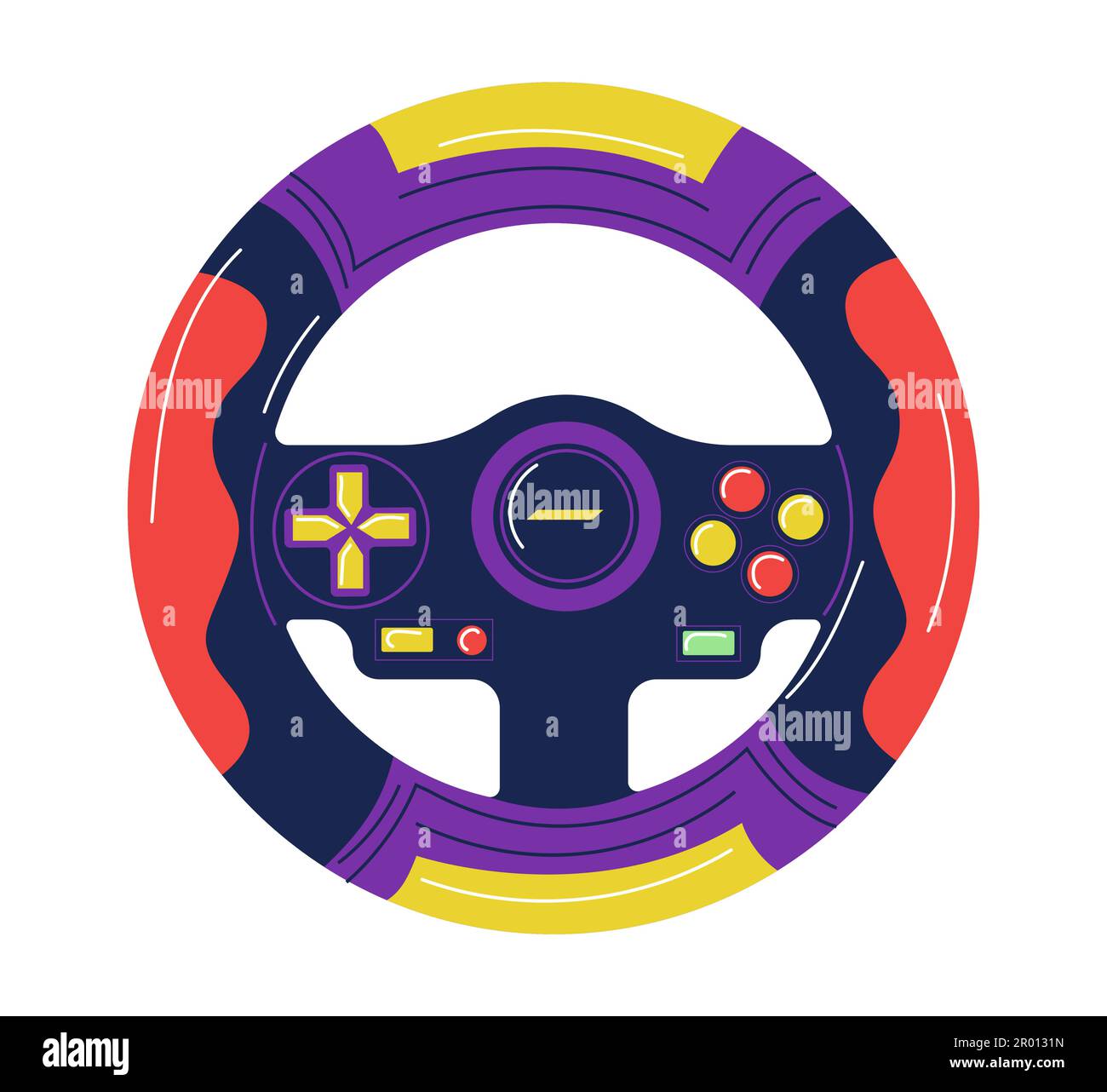 Steering wheel joystick. Video game control device. Wireless gamepad
