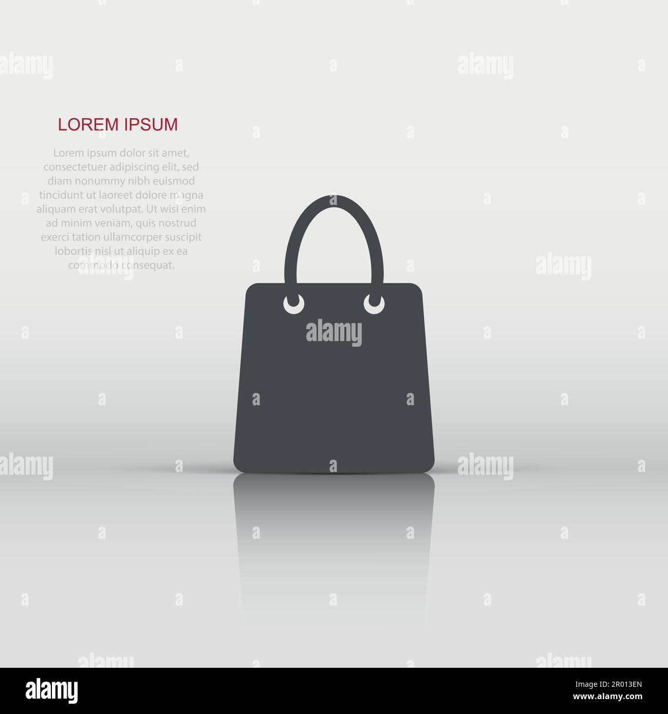 Shopping bag vector icon. Shop sale bag flat vector illustration. Gift ...