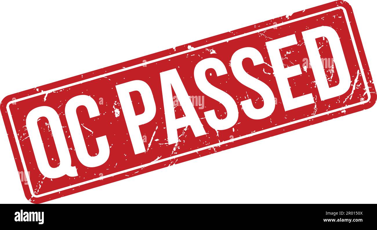 QC Passed Rubber Stamp. Red QC Passed Rubber Grunge Stamp Seal Vector ...
