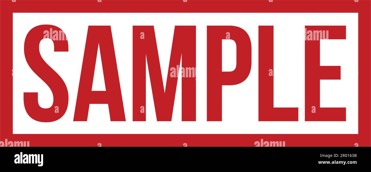 Sample Rubber Stamp. Red Sample Rubber Grunge Stamp Seal Vector Illustration - Vector Stock Vector