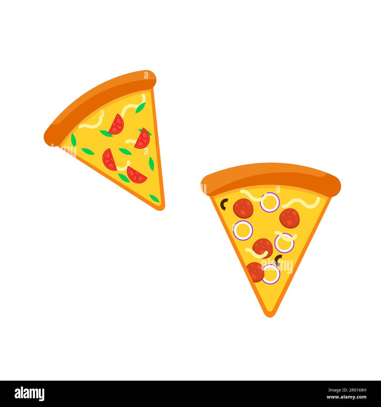 Gradient Cartoon Slice Pizza Food Takeout Fastfood Free Hand Drawn
