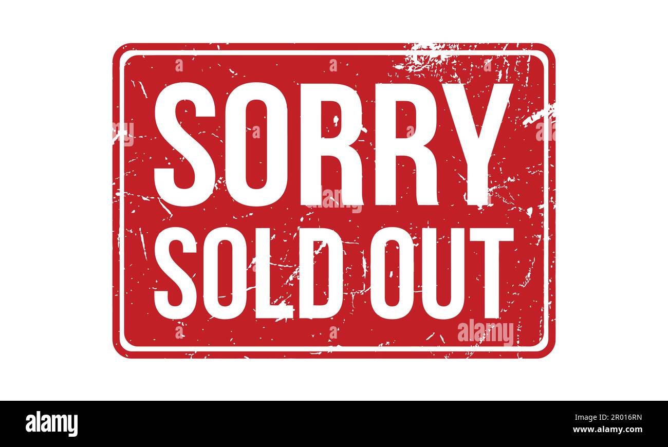 Sorry sold out Stock Vector Images - Alamy