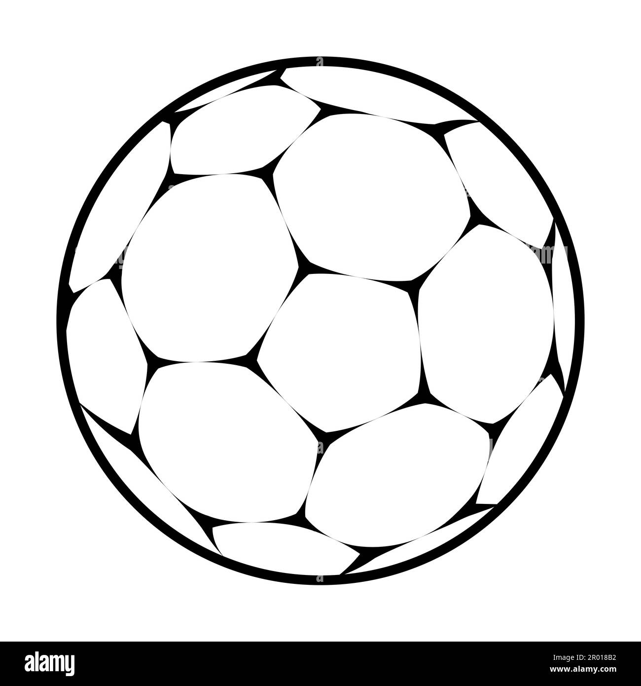 Soccer ball or football flat vector icon simple black style, illustration. Stock Vector