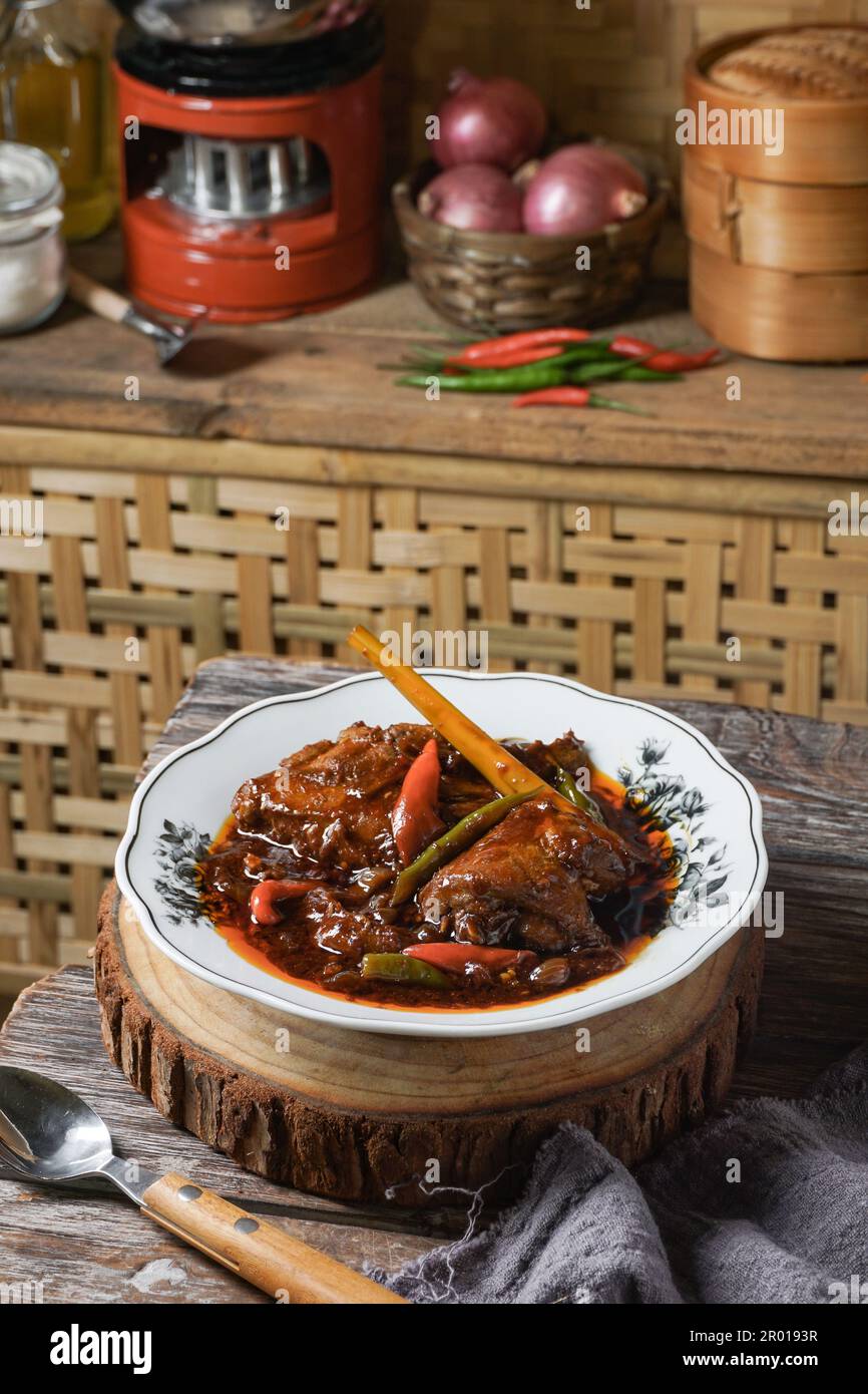 Delicious chicken soy sauce. Malaysian people called Ayam Masak Kicap