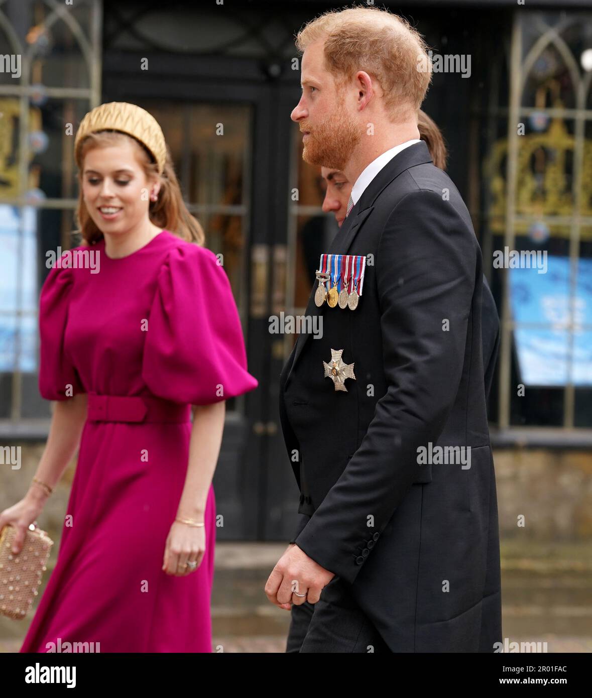 The Duke of Sussex and Princess Beatrice arriving at Westminster