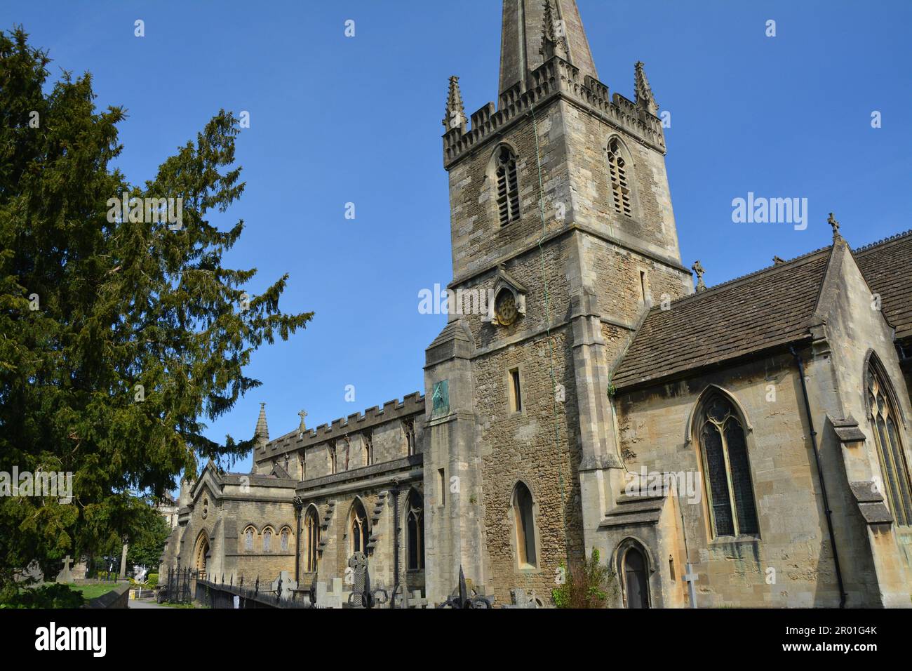 Church of St John the Baptist, Frome, Somerset, England. May 3, 2023. Stock Photo