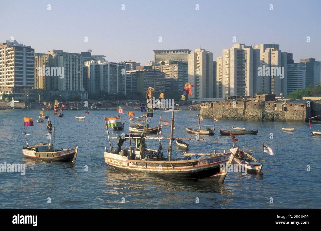 the Skyline at a Beach and Coast in Colaba in the city centre of Mumbai ...