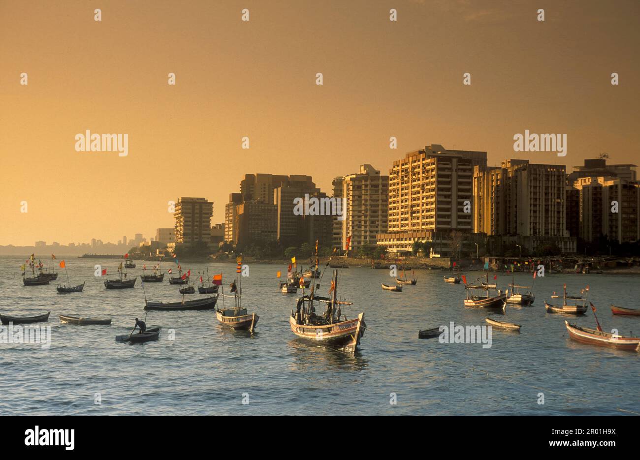 the Skyline at a Beach and Coast in Colaba in the city centre of Mumbai ...
