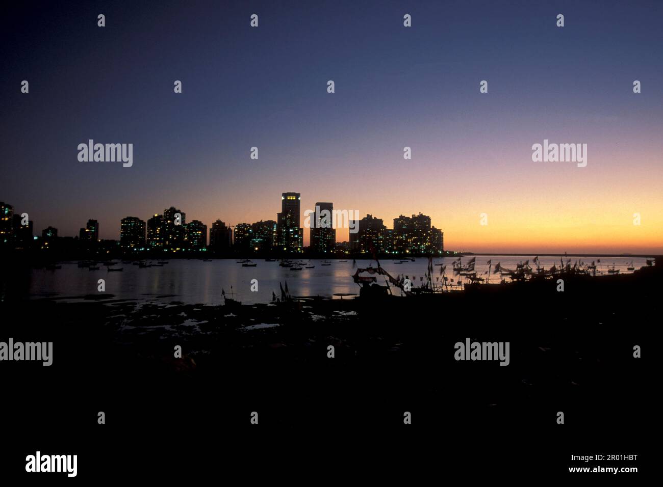 the Skyline at a Beach and Coast in Colaba in the city centre of Mumbai ...