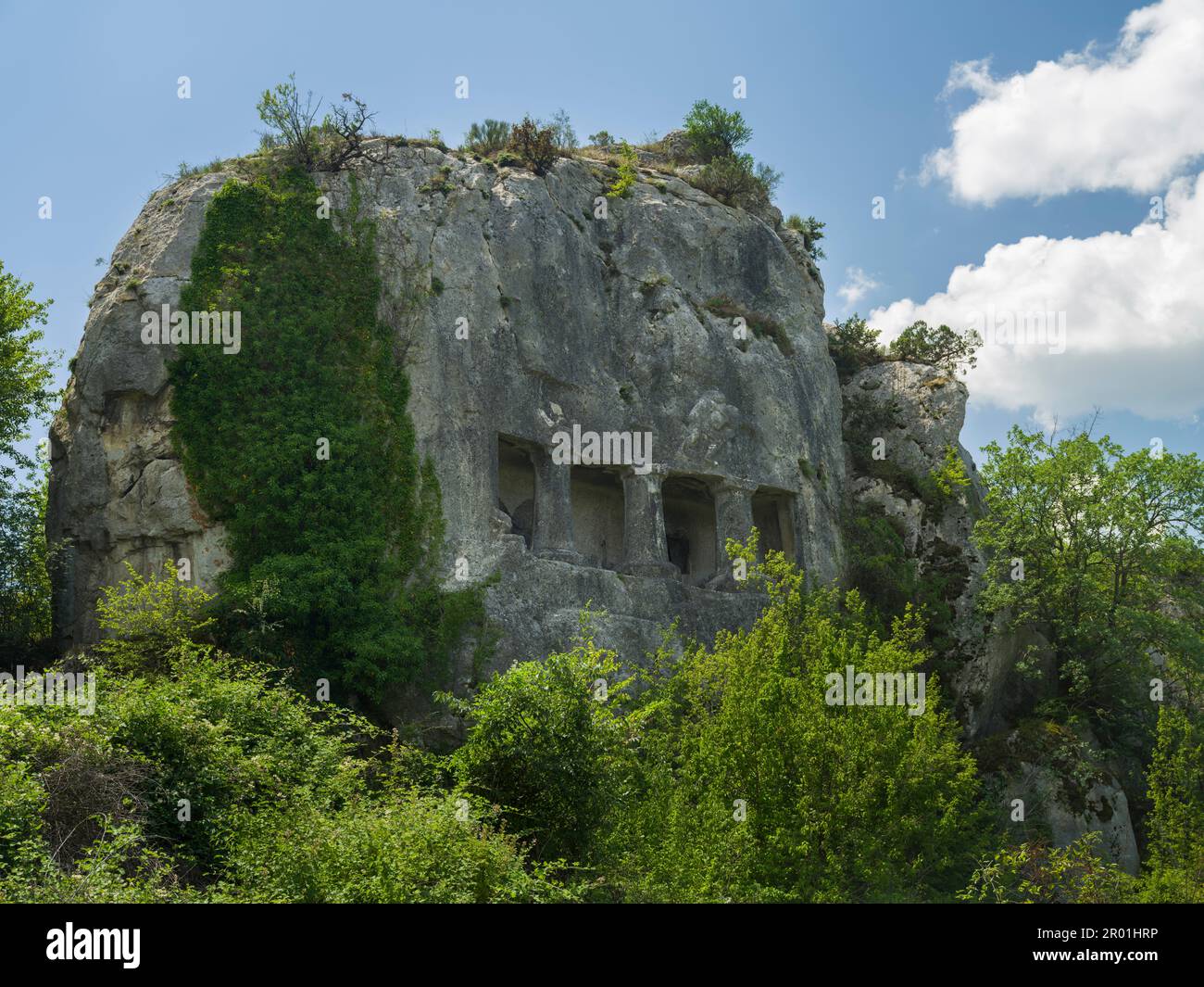 Terelek Rock Tombs. Duragan district. Sinop city, Turkey Stock Photo