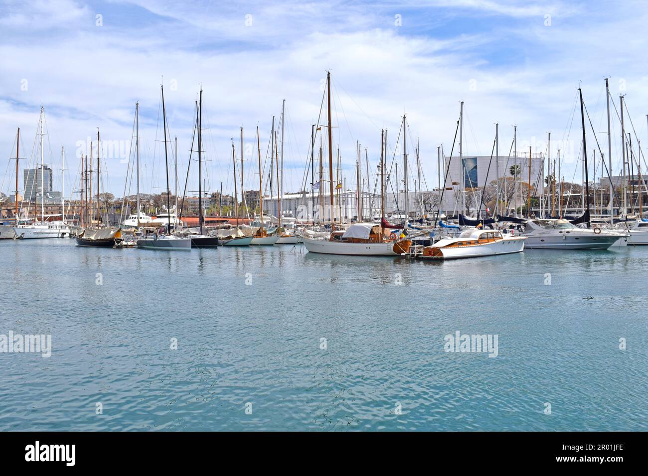 Views of the port of Barcelona Spain Stock Photo