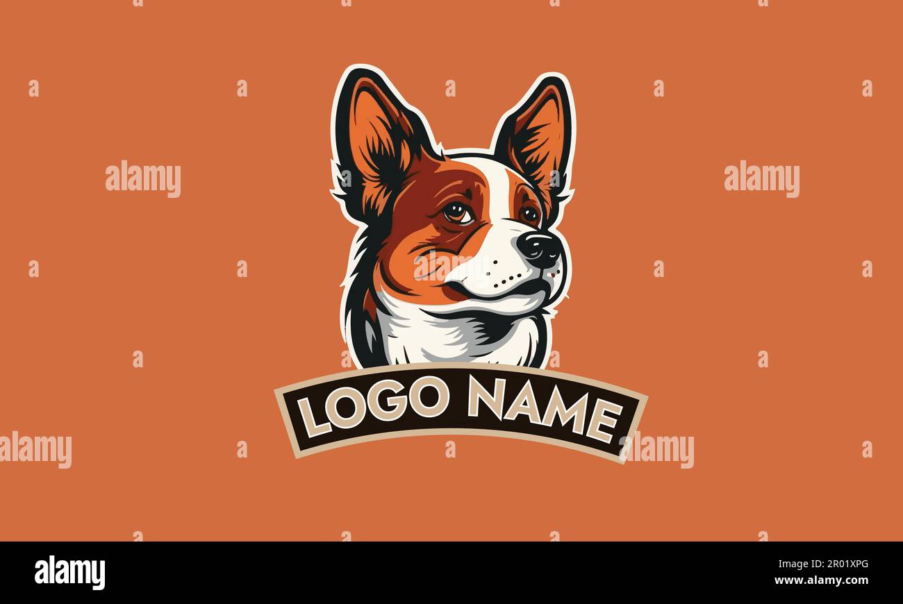 Brand Dogs Character Mascots.Dog Head Pet Symbol Gaming Dog Logo