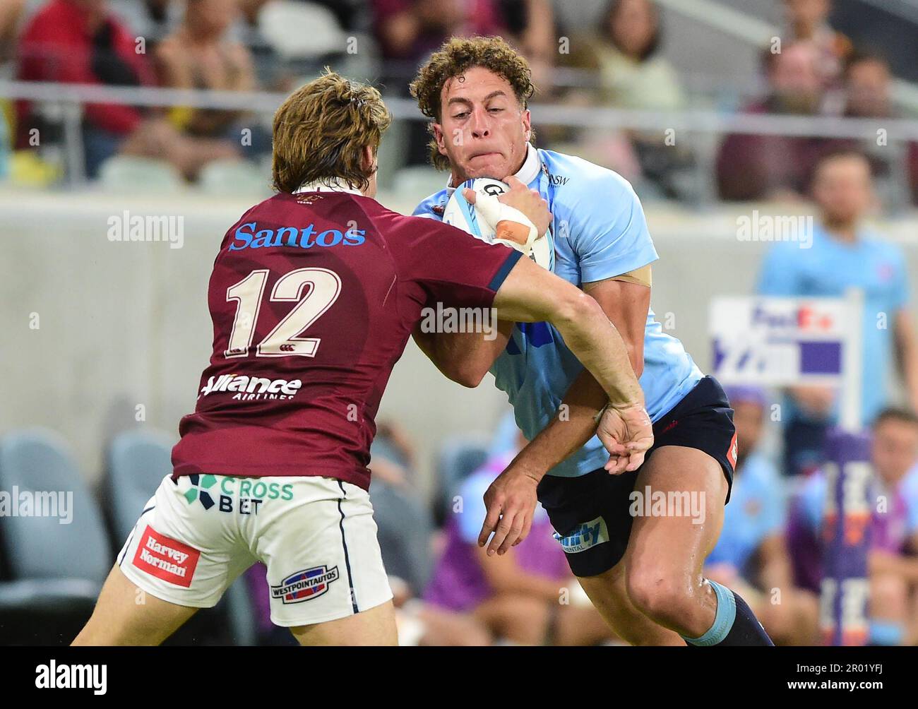 Mark Nawaqanitawase of the Waratahs during the Super Rugby Pacific Round 11 match between the Queensland Reds and the Waratahs at Queensland Country Bank Stadium in Townsville, Saturday, May 6, 2023