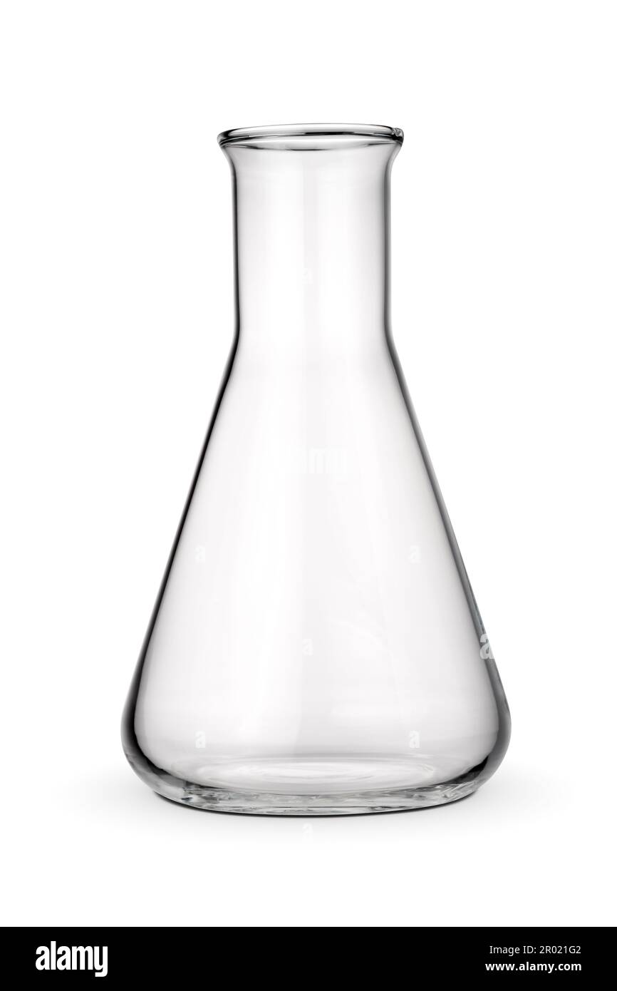 Empty 250 ml Erlenmeyer chemical flask isolated on white background Stock Photo Alamy