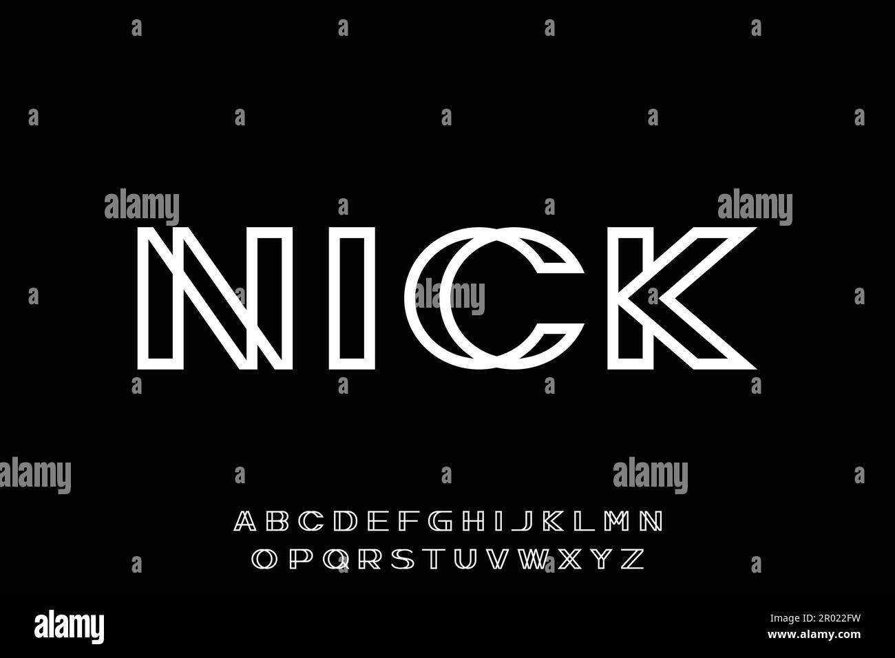 Modern monogram logo font vector Stock Vector Image & Art Alamy