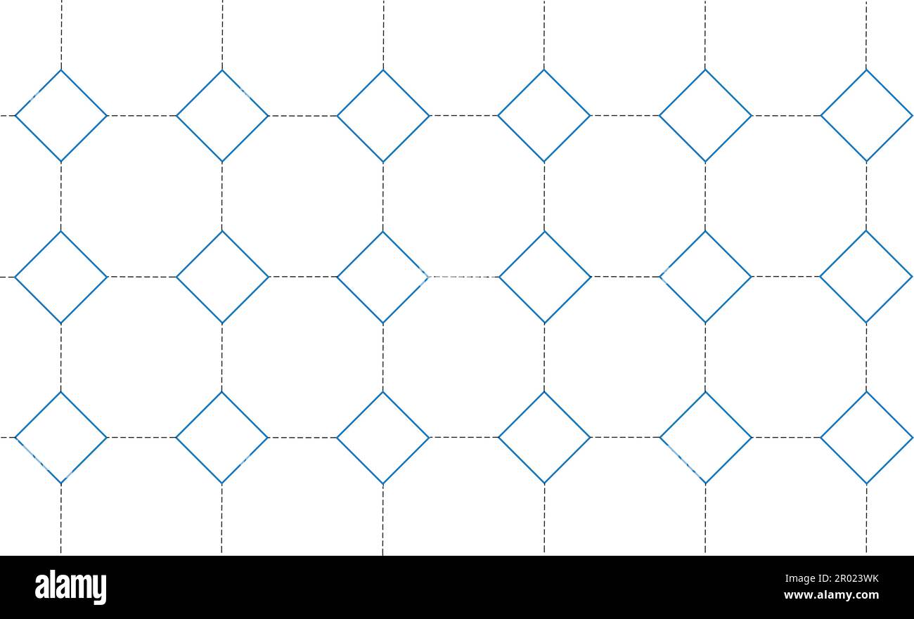 Lozenge Pattern Line Background formed by lozenges connected by straight dashed lines on a ...