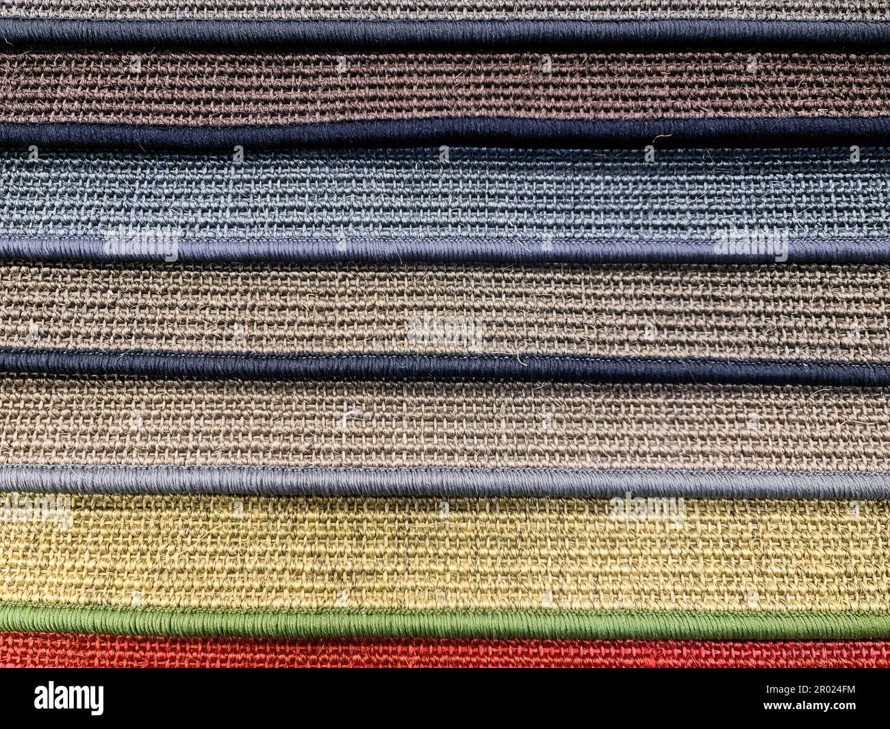 Colorful carpet samples background texture in high resolution Stock Photo